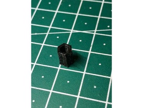 tuerca hexagonal de 6x8 agujero 3mm partes firefly150 3d print model - Mito3D
