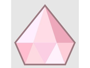 rosa diamante - steven universo las esculturas assessories cosplay cristal gem stephen 3d print model - Mito3D