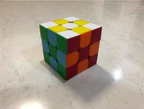 stickerless 3x3 rubik's cube puzzles rubiks wanhao duplicator i3 3d print model - Mito3D