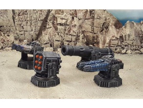 big guns toy & game accessories 40k warhammer artillery cannon k47 miniature missile launcher terrain wargame wargaming warhammer30k warhammer40k 30k 40000 3d print model - Mito3D