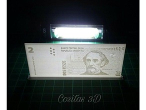 billete de 2 pesos art 3d print model - Mito3D