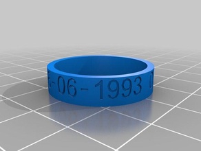 25 anni rings customized 3d print model - Mito3D