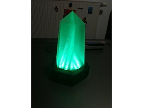 crystal lamp google home alexa - voice controlled via blynk + ifttt diy led light neopixel ring nodemcu 3d print model - Mito3D