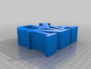 meine angepasste word-gina Skulpturen kundengebundene 3d print model - Mito3D