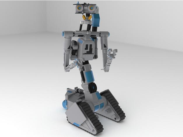 jfive - robot short circuited model robots 3D print model - Mito3D