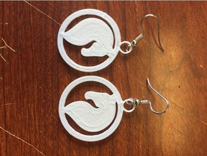 horse earring earrings 3d print model - Mito3D