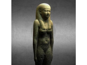 ptolemaic statue woman scans & replicas 3dprint 3dprinting 3dscan 3dscanned egypt greek limestone noble pharaoh queen roman sculpture 3d print model - Mito3D