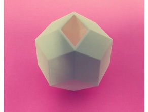 rhombic icosahedron its dissection golden ratio math art 3d print model - Mito3D
