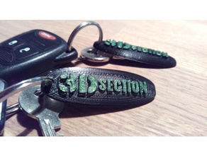 3dsection - keychain keychains keyring schl sselanh nger 3d print model - Mito3D