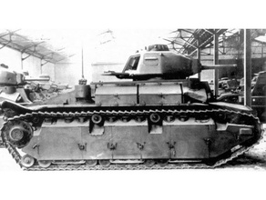 renault d2 vehículos francia tanque la 2 ª guerra mundial 3d print model - Mito3D