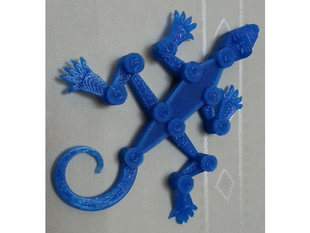 articulated lizard construction toys animal keychain 3D print model - Mito3D