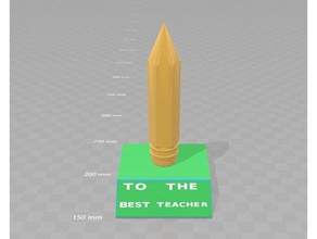 insegnante trofeo sculture 3d print model - Mito3D