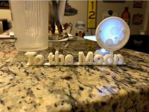 moon art 3d print model - Mito3D