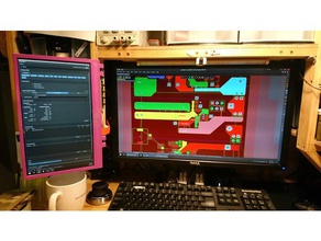 en la pantalla del portátil titular de bricolaje 2º monitor equipo diy dual montaje ordenador el monte notebook 3d print model - Mito3D