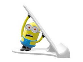 minion phone stand - without support mobile desktop toy kids minions 3d print model - Mito3D