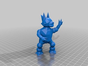 demonio micro criaturas el anime figura lagarto monster 3d print model - Mito3D