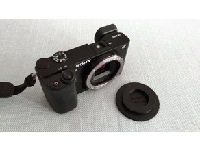 sony e-mount body cap revised camera mount e a6000 alpha 3d print model - Mito3D