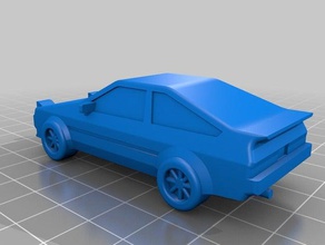 ae86 araç corolla eurobeat yoğunlaşıyor hachiroku tofu toyota 3d print model - Mito3D