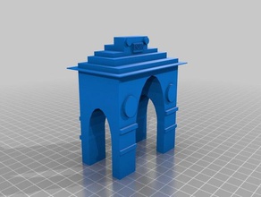 indian gate buildings & structures 3d print model - Mito3D