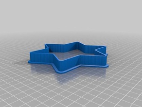 davids star cookie cutter kitchen & dining customized 3d print model - Mito3D