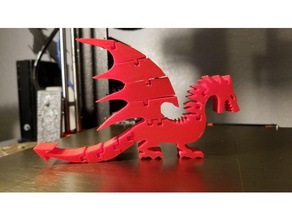 flexi-Drachen Spielzeug & Spiele artikuliert Figur Artikulation dragon flexibel Eidechse monster - 3d print model - Mito3D