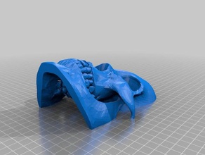 demi skull-tete mort 3d-drucken 3d print model - Mito3D