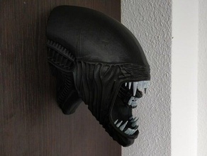 alien head wall hanger Mund kleiner Kunst aliens die Büste Büsten Dekor Dekoration giger horror monster Wand Aufhänger Wandmontage xenomorph 3d print model - Mito3D