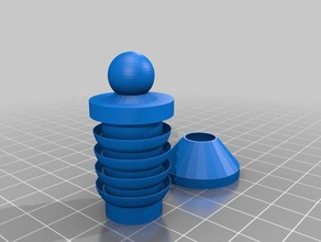pé de fezes A impressão 3d ikea pied tabouret 3d print model - Mito3D
