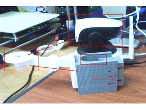 ip camera cctv bracket pipe mounting diy 3d print model - Mito3D
