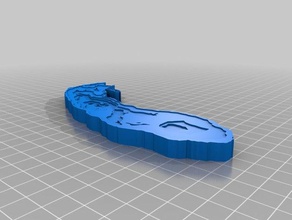 lake michigan bathymetric map 3d printing 3d print model - Mito3D