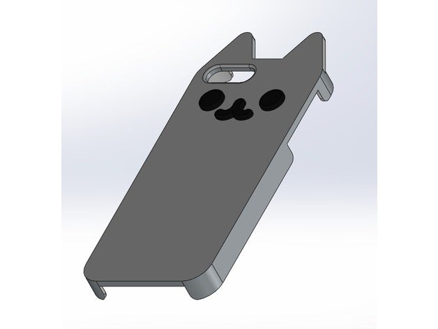 iphone 5 se case accessories pusheen 3D print model - Mito3D