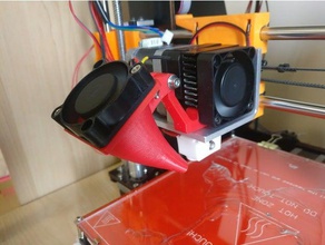 cooling fan duct ctc printer mk8 extruder 3d parts prusa i3 pro b upgrades 3d print model - Mito3D