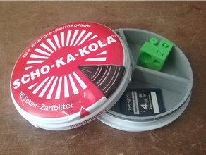 scho-ka-kola container organizer Container Schokolade kleine Teile-Lagerung storage zinn 3d print model - Mito3D