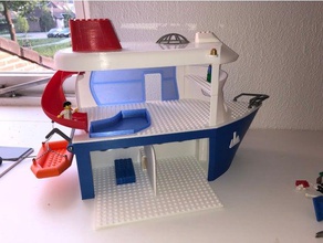kids cruise boat construction toys lego 3d print model - Mito3D