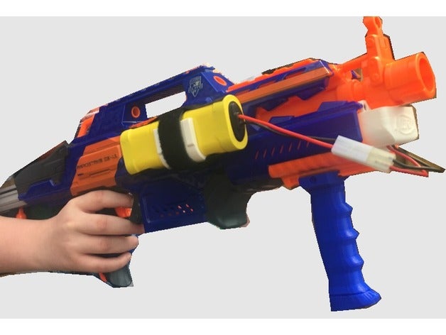 nerf rapidstrike bateria mod brinquedo & acessórios para jogos suporte da 3D print model - Mito3D