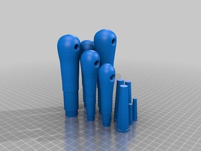 file handles set hand tools 3d print model - Mito3D
