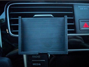 paramétrico carro de ventilação suporte telefone stl nexus 5x vw golf 7 incluído celular golfe móveis móvel nexo openscad volkswagen 3d print model - Mito3D