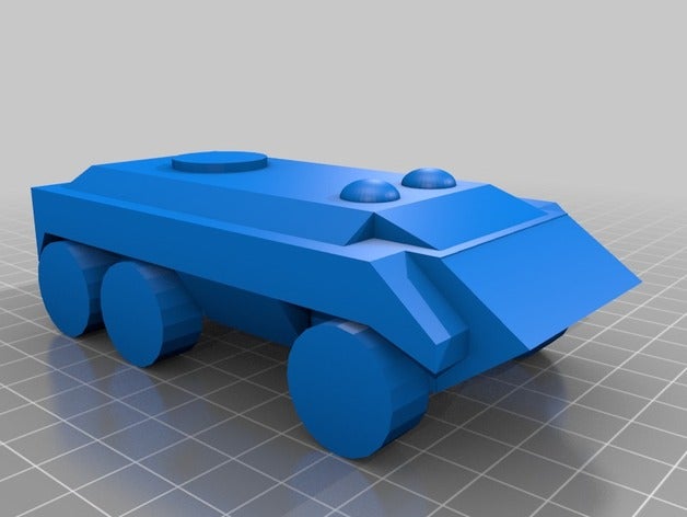 fahrbare Gepanzerte Fahrzeug 3d-drucken apc Militär tank 3D print model - Mito3D