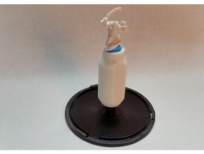 pittura giga cd-r frittella caso hobby grip la maniglia titolare in miniatura minis vernice stand 3d print model - Mito3D