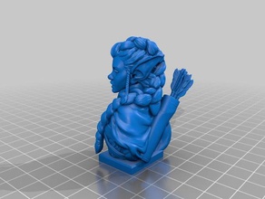 elf archer busto las esculturas 3d print model - Mito3D