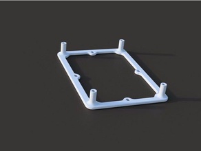 parametric 4-post mounting plate symmetrical circuit boards electronics fusion 360 magnetic mount quick raspberry pi 3d print model - Mito3D