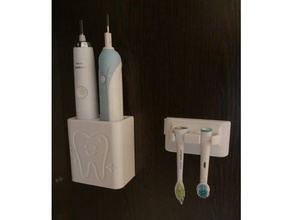 electric toothbrush holder bathroom diamondclean oral-b philips philips-sonicare 3d print model - Mito3D