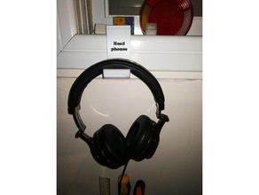 headphone holder rail window organization headphones hanger hook stand 3d print model - Mito3D
