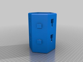 hex şarap tutucu heykeller 3d print model - Mito3D