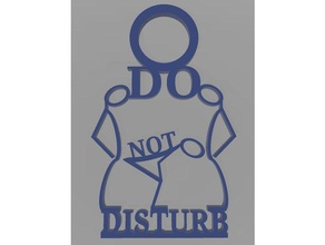 do not disturb 2d art 3d print model - Mito3D