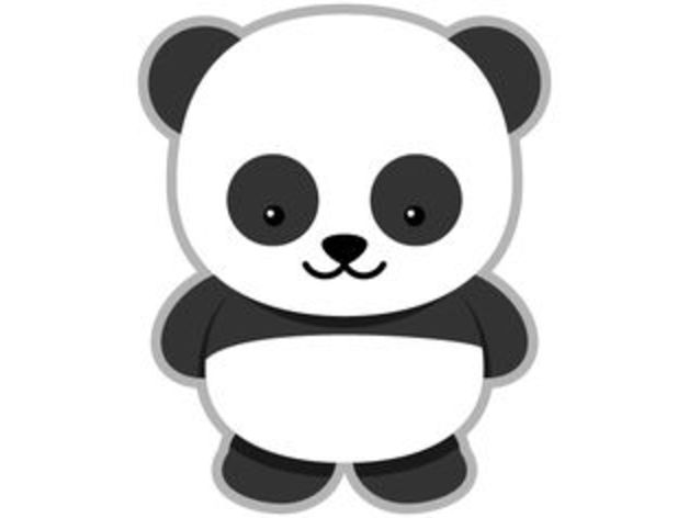 urso panda chaveiro A impressão 3d 3D print model - Mito3D