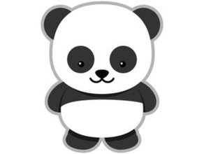 urso panda chaveiro A impressão 3d 3d print model - Mito3D