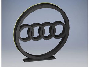 logo audi segni e loghi brand auto cool la scultura 3d print model - Mito3D