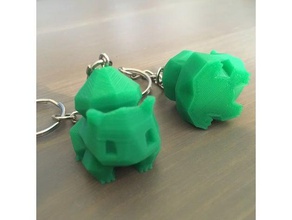 low poly bulbasaur keyring remix - suitable small prints keychains lowpoly pokemon figures keychain 3d print model - Mito3D