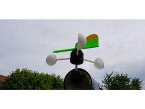 anemometre airsoft rulman açık ve bahçe rüzgar yönü türbini 3d print model - Mito3D